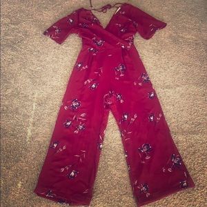Row A Floral Print Jumpsuit
